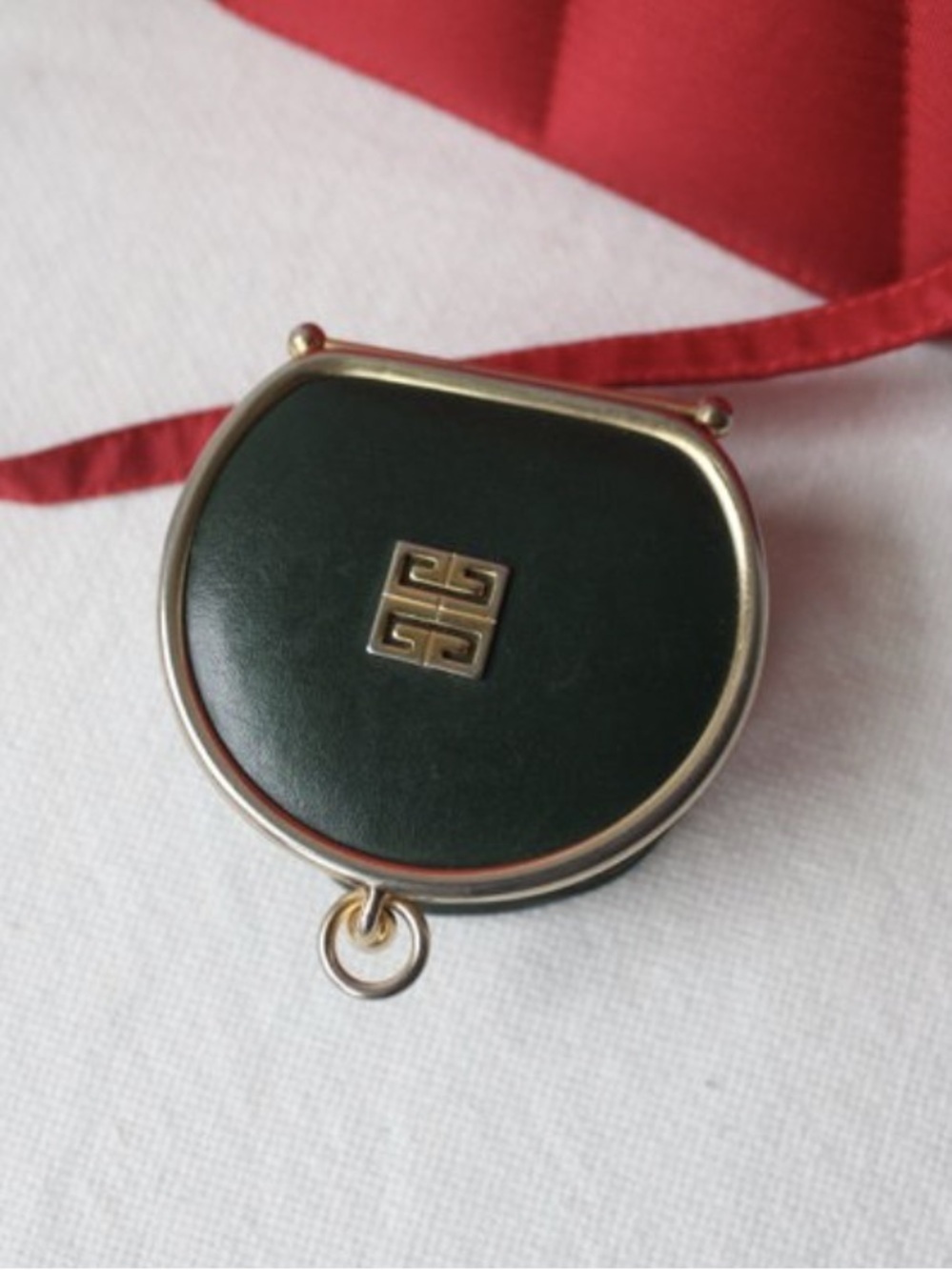 Givenchy Deep Green Vintage Coin Purse with Gold Hardware - Picture 6 of 6